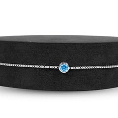 Minimal Sky Blue Stone Bracelet