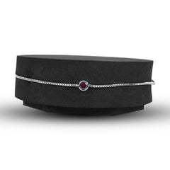 Minimal Red Stone Bracelet