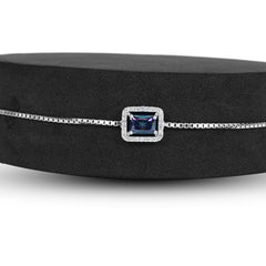 Minimal Green Purple Stone Bracelet