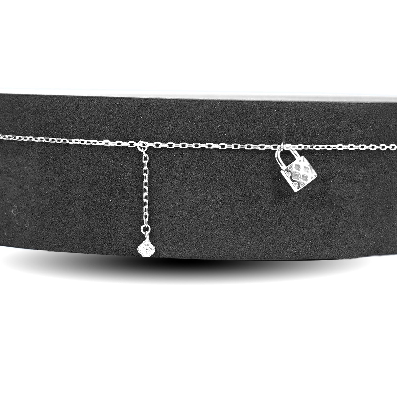 Lock Key Charm Anklet