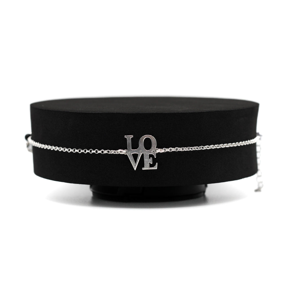 Silver 'LOVE' bracelet in sterling 925 silver bracelet for women