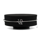 Silver 'LOVE' bracelet in sterling 925 silver bracelet for women