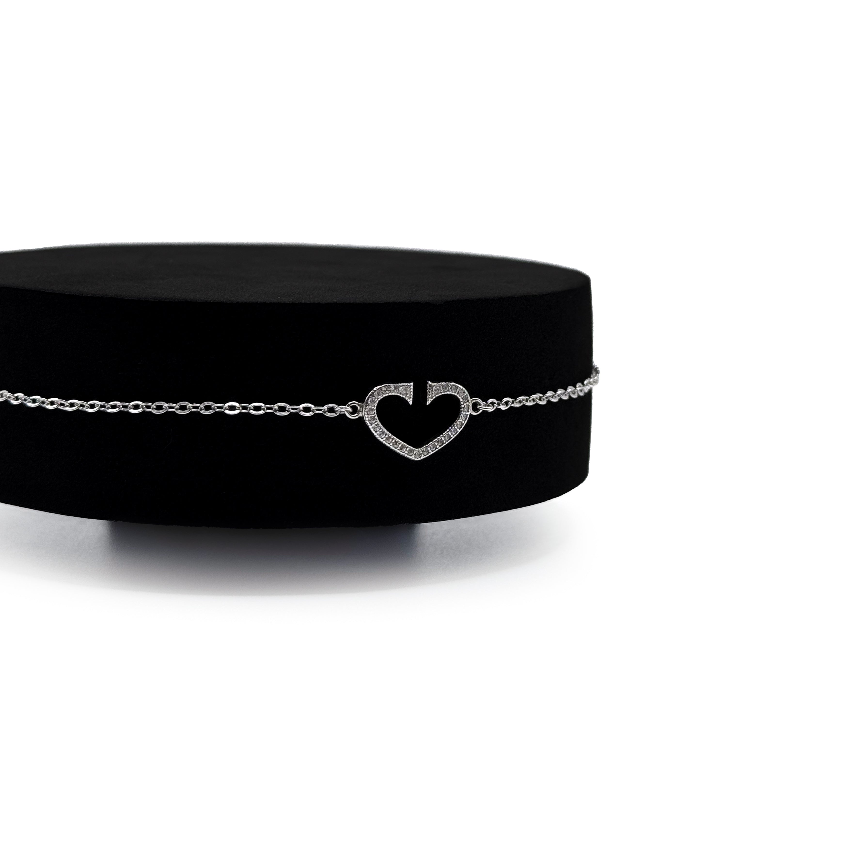 Single open-Heart Bracelet