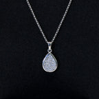 Tear Drop Pendant Silver Set