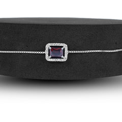 Red Square Stone Bracelet