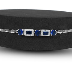 Blue Silver Bracelet