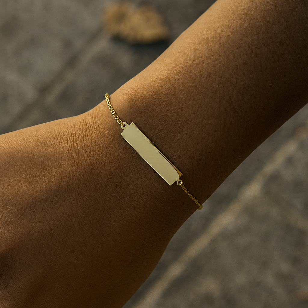 Silver Plate Bracelet in Gold