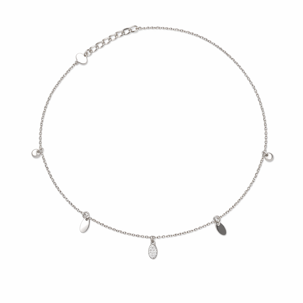 Oval Charm Anklet