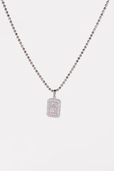 Silver Rectangular Necklace