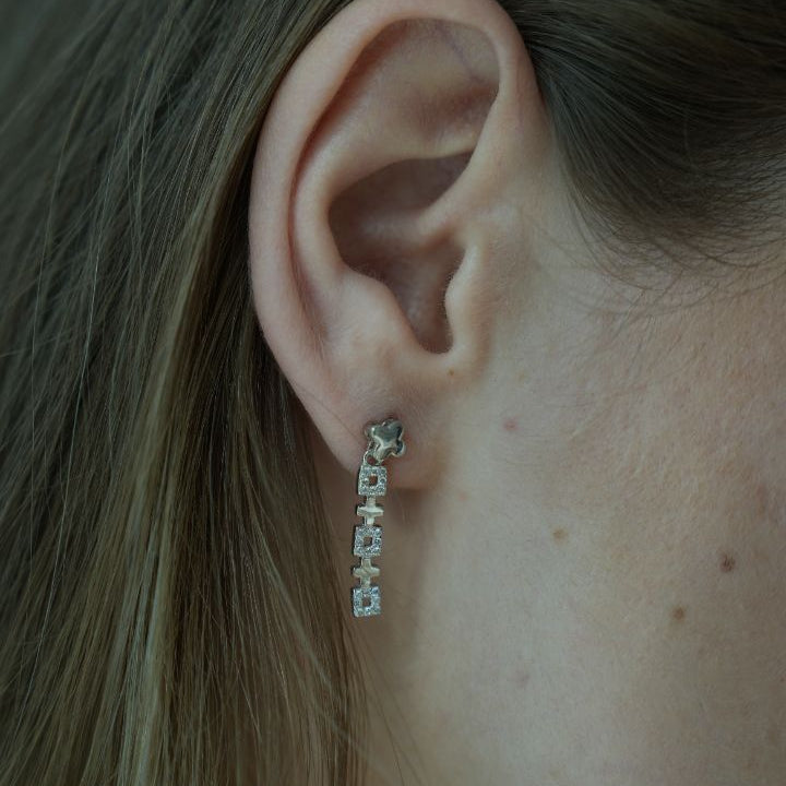 Boxed Dangle Earrings