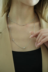 Long Silver Necklace