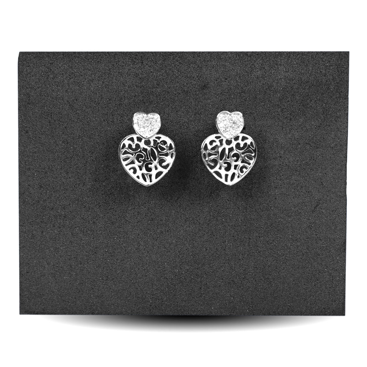 Patterned Heart Earrings