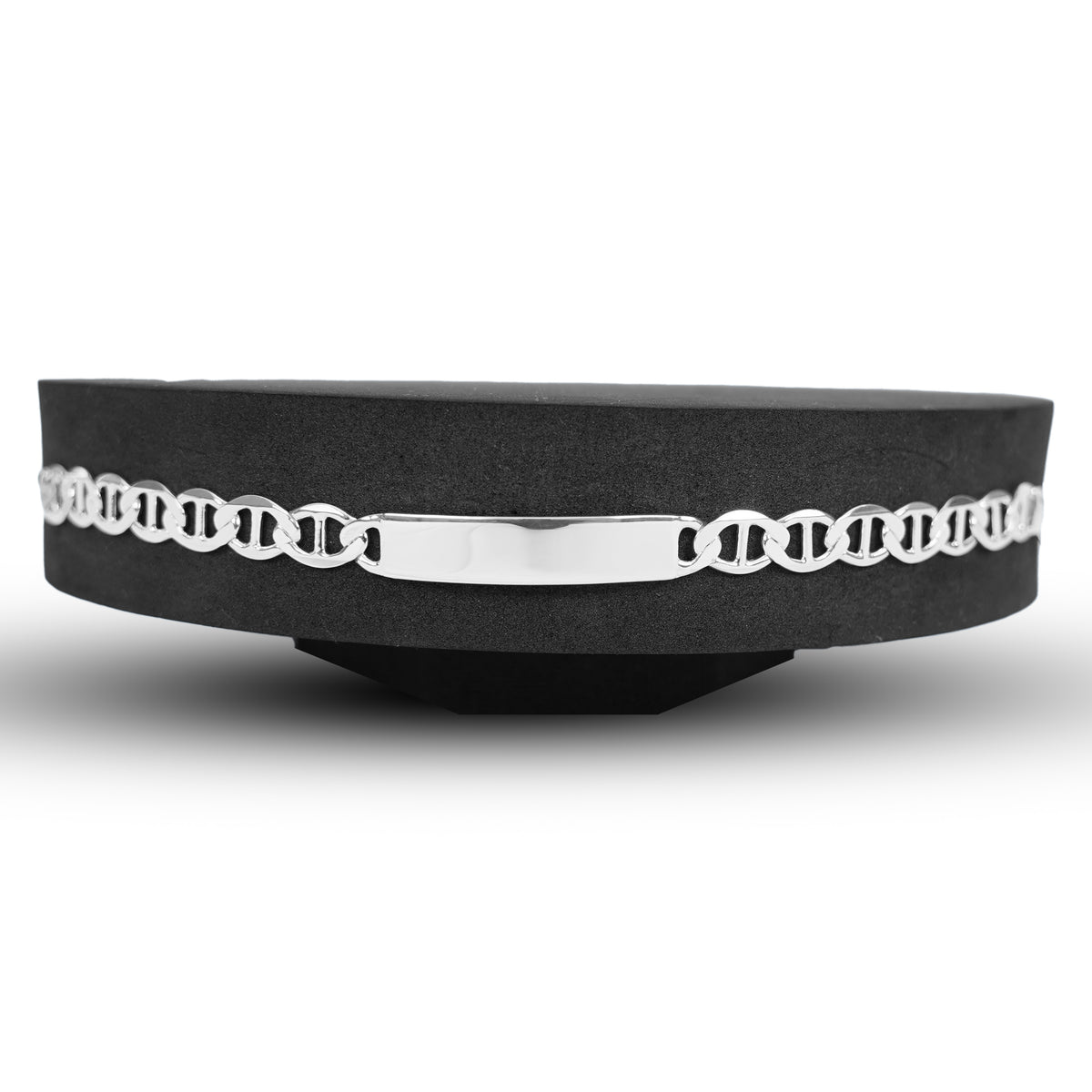 Sterling Silver ID Bracelet 01 - 7mm