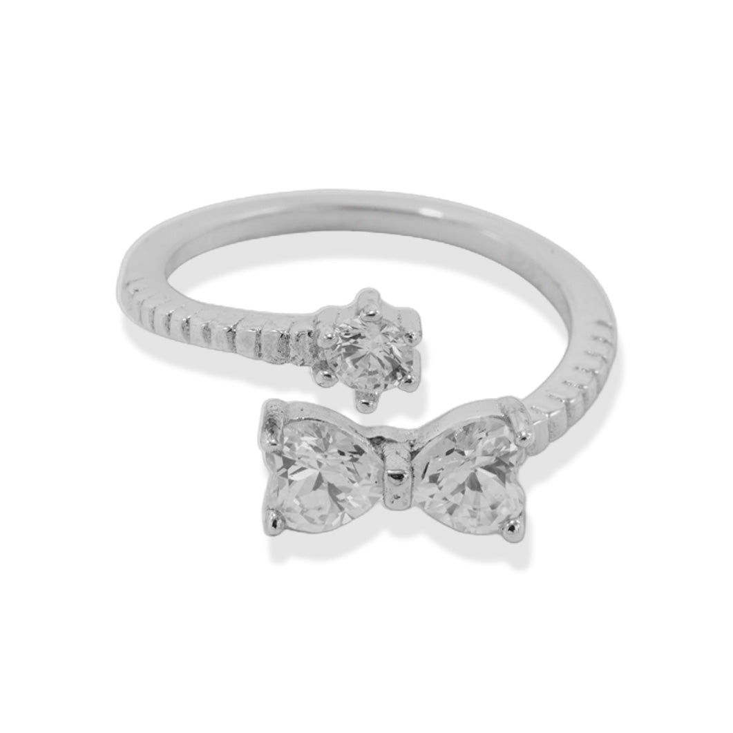 Bow Shape Size Adjustable Ring