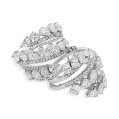Connected Midi Silver Ring