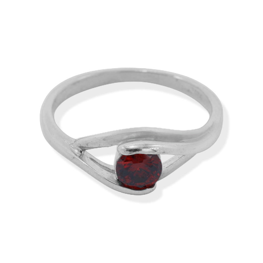 Ruby Silver Ring