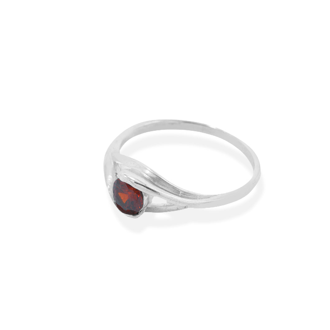 Ruby Silver Ring
