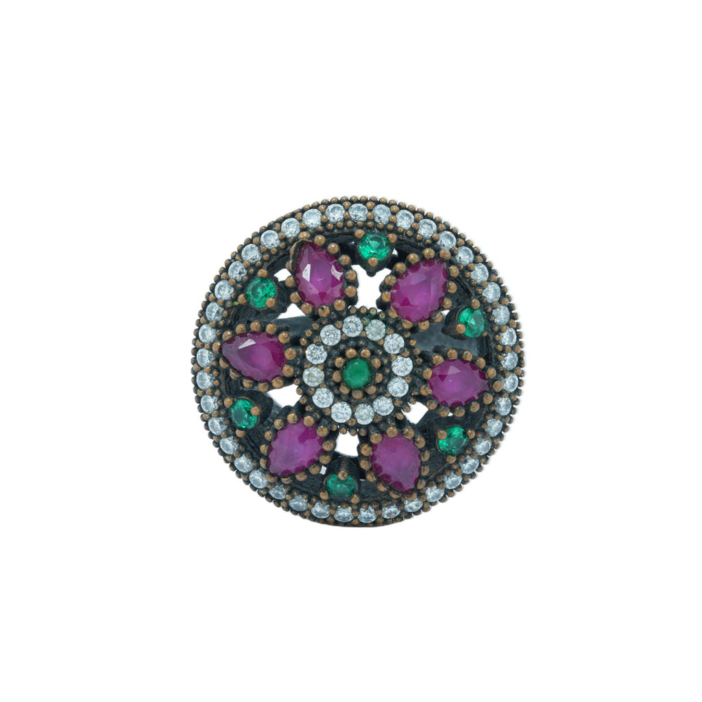 Oxidised Silver Turkish Ring