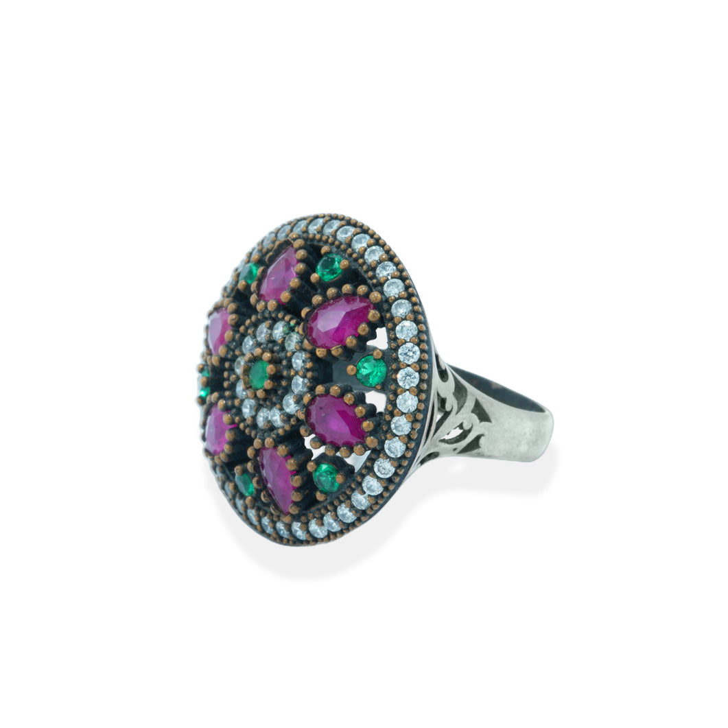 Oxidised Silver Turkish Ring