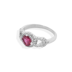 Pink Zircon Sterling Silver Ring