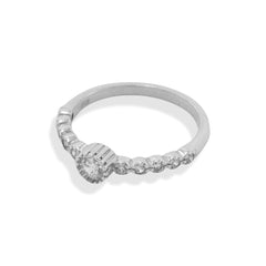 Silver Circle Stone Ring