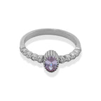 Pink Oval Stone Ring