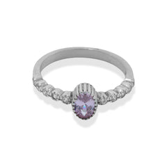 Pink Oval Stone Ring