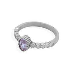 Pink Oval Stone Ring