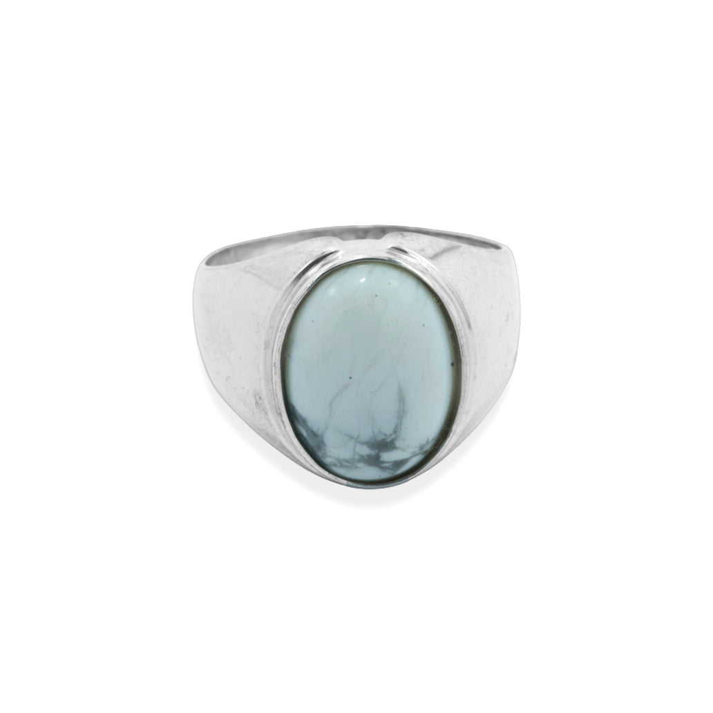 White Marble Stone Ring