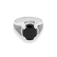 Whimsical Black Stone Ring