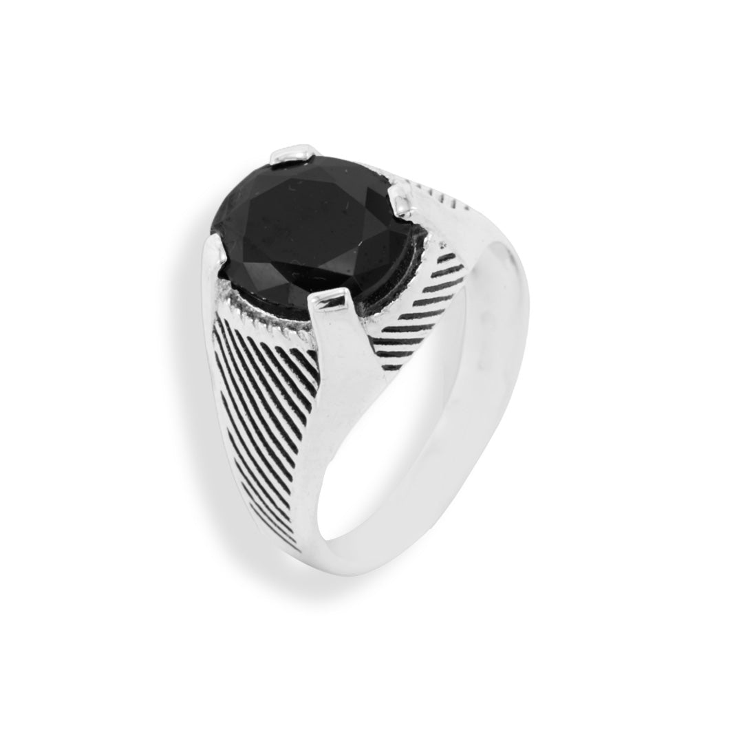 Whimsical Black Stone Ring