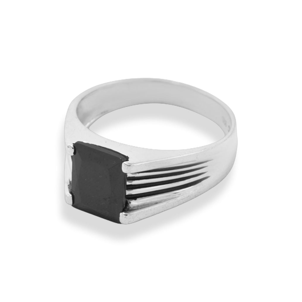 Black Square Mens Ring