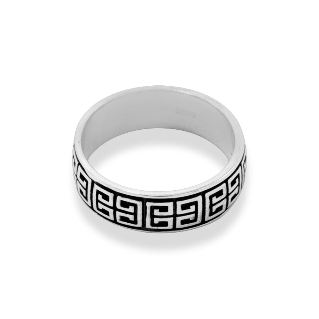 Greek Pattern Band Ring