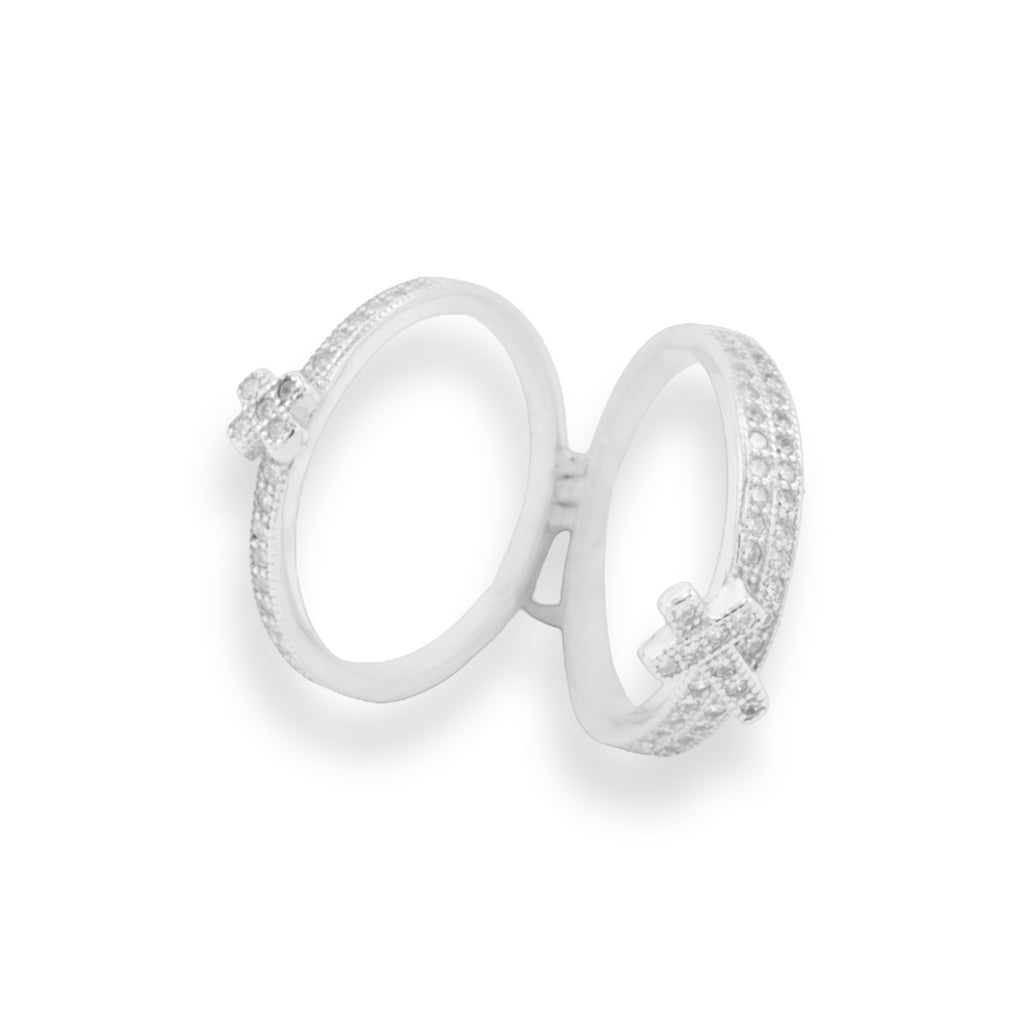 Triple Connected Silver Rings