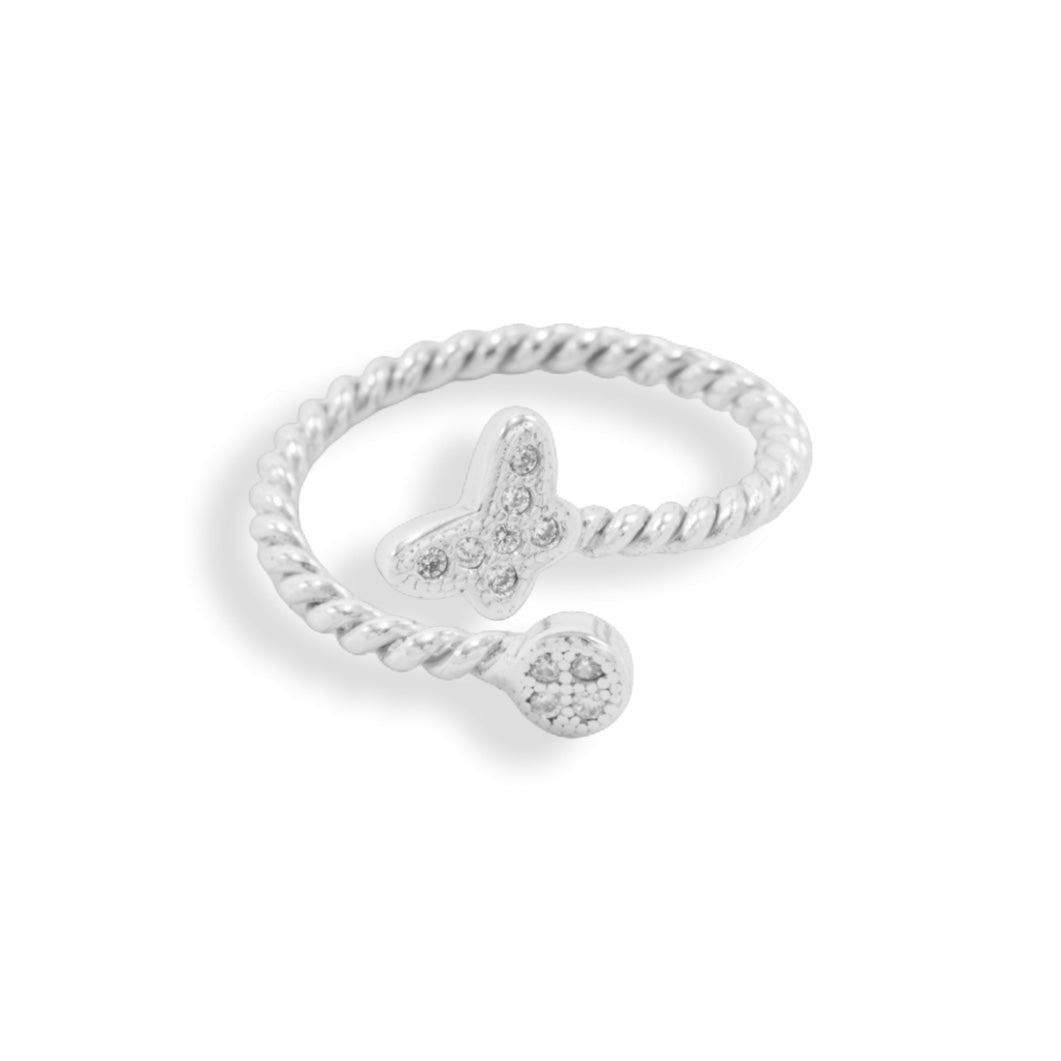 Butterfly - Sze Adjustable Silver Ring