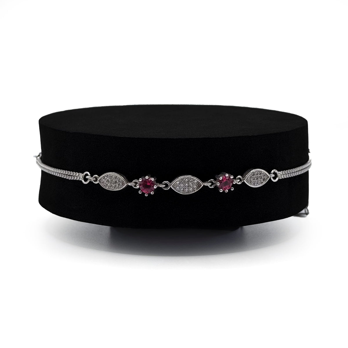 Pink Stone Leaf Bracelet