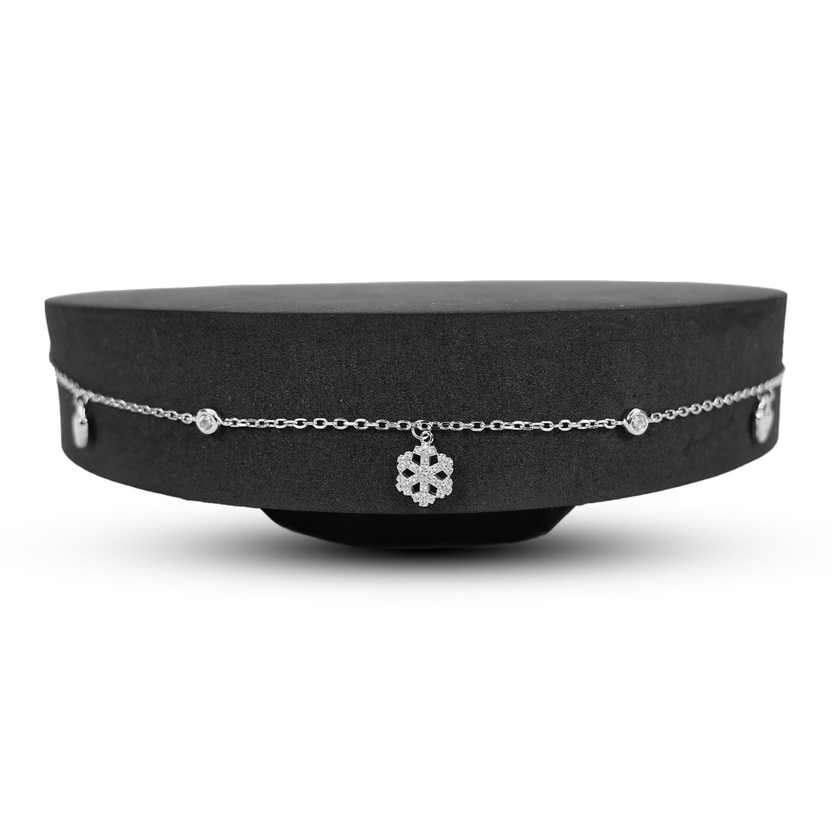 Snowflake Charm Anklet