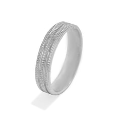 Shiny Striped Band Ring