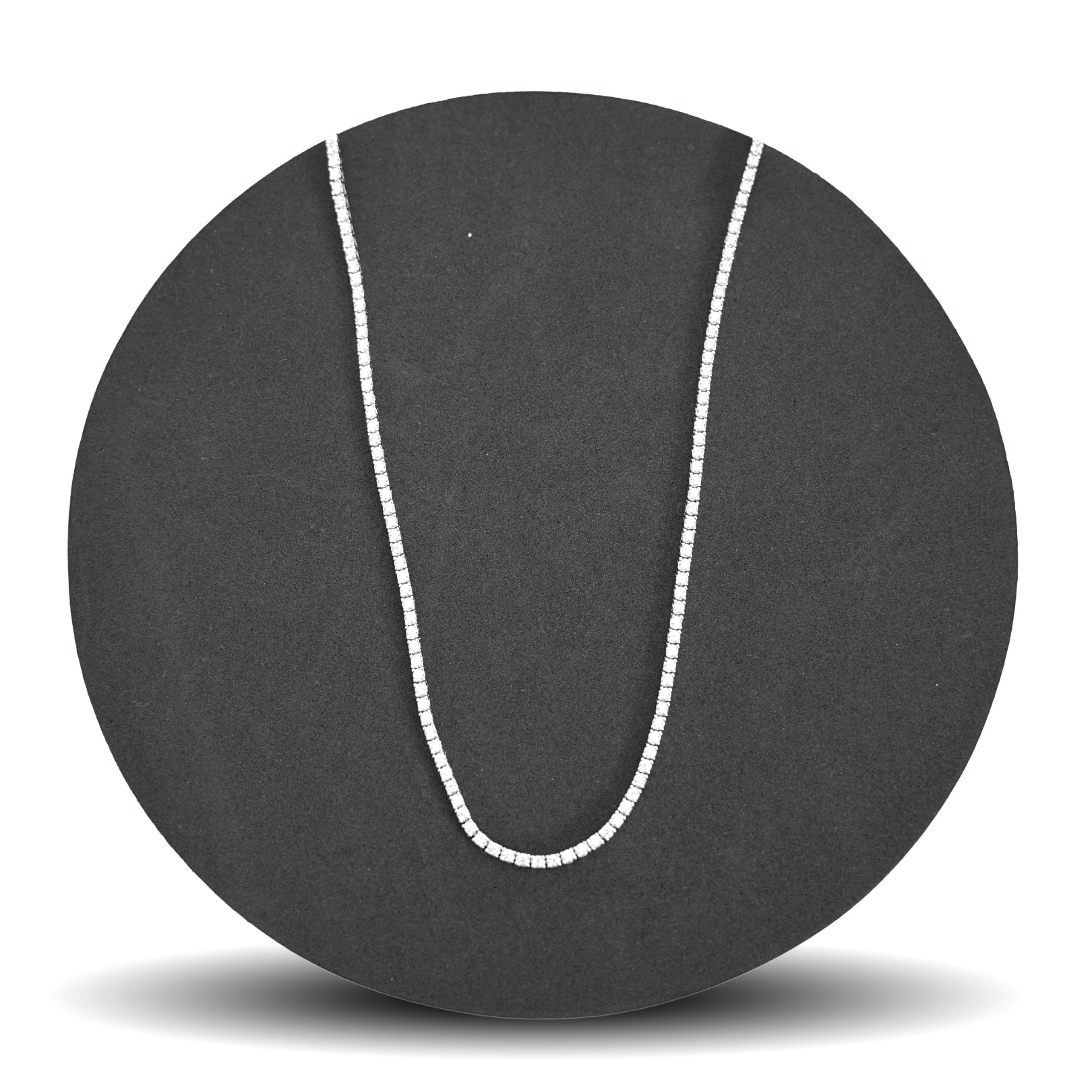 Sqaure Tennis Necklace (2 mm)