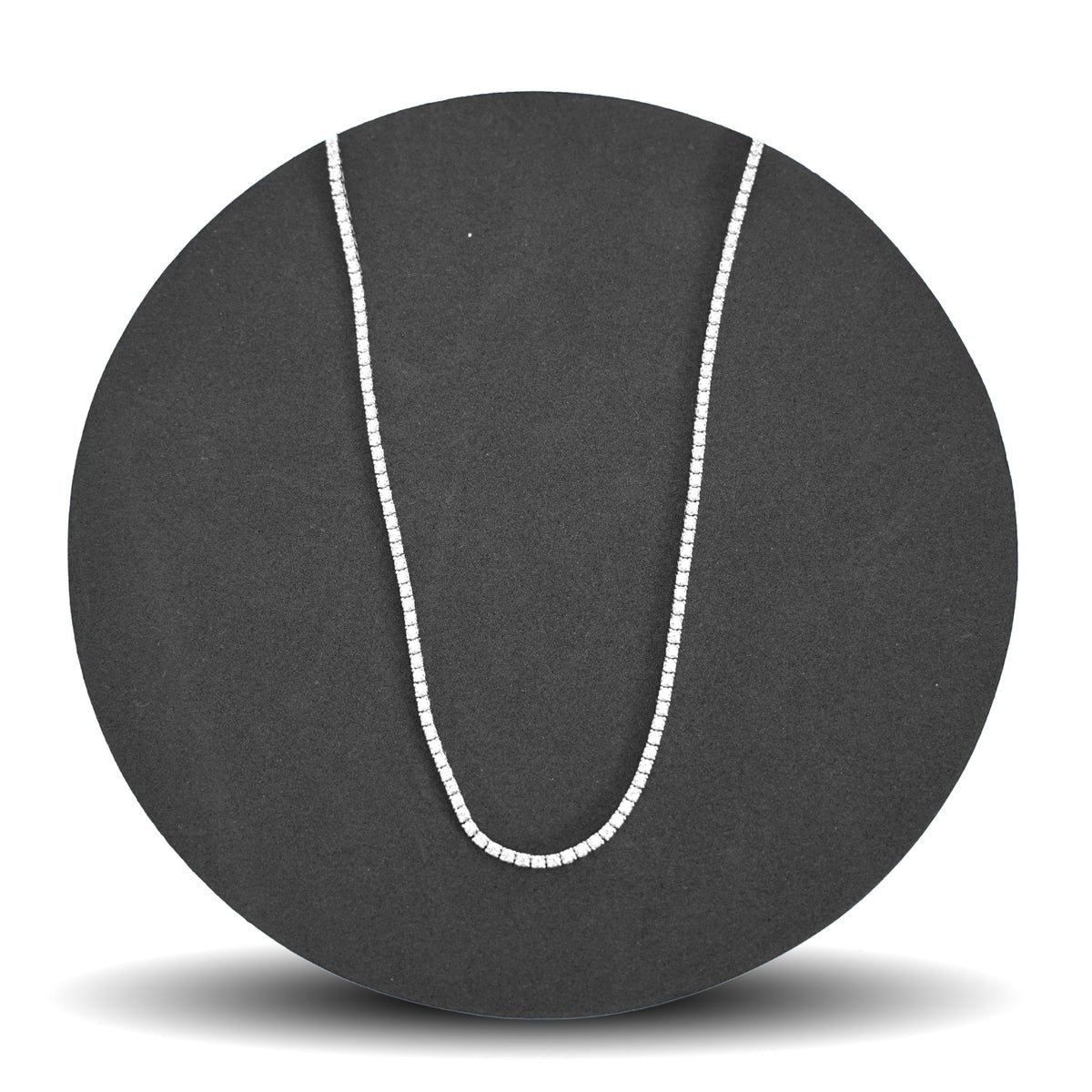 Square Tennis Necklace (2 mm)