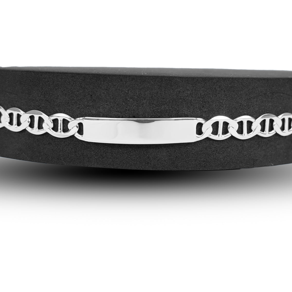 Sterling Silver ID Bracelet 01 - 7mm
