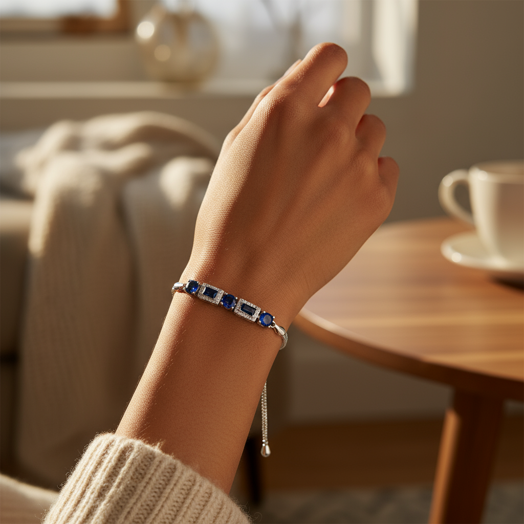 Blue Silver Bracelet