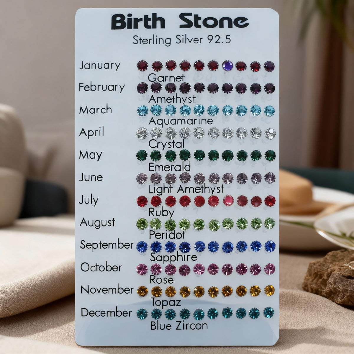 Zircon Birth Stone Earrings