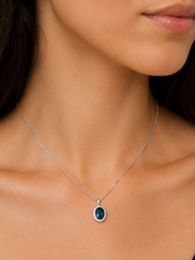 Teal Oval Studded Set