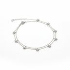 Layered Floral Anklet