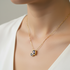 Purple Drop Necklace (Gold Plated)
