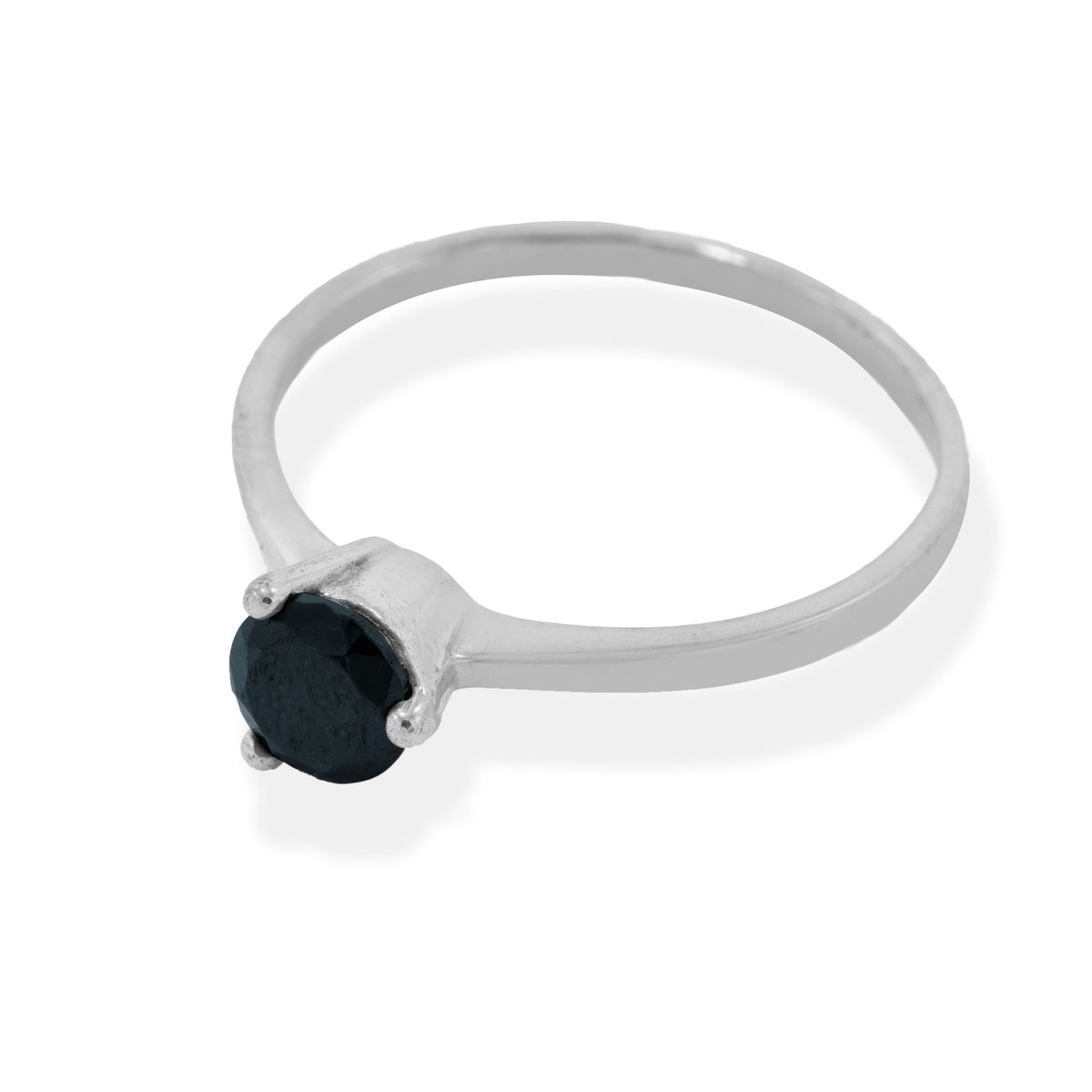 Single Black Zircon Ring