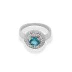 Gentle Blue Silver Ring