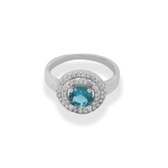 Gentle Blue Silver Ring