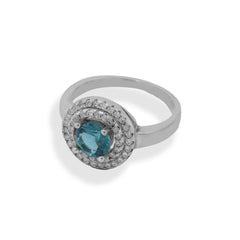 Gentle Blue Silver Ring